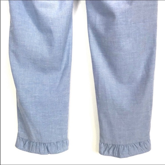 LOFT Cropped Ruffle Hem Chino Pants - Picture 6 of 11